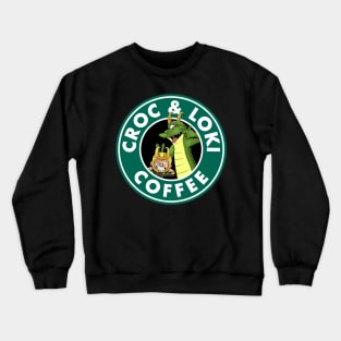 Croc & Loki Coffee Crewneck Sweatshirt